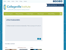 Tablet Screenshot of collegevilleinstitute.org